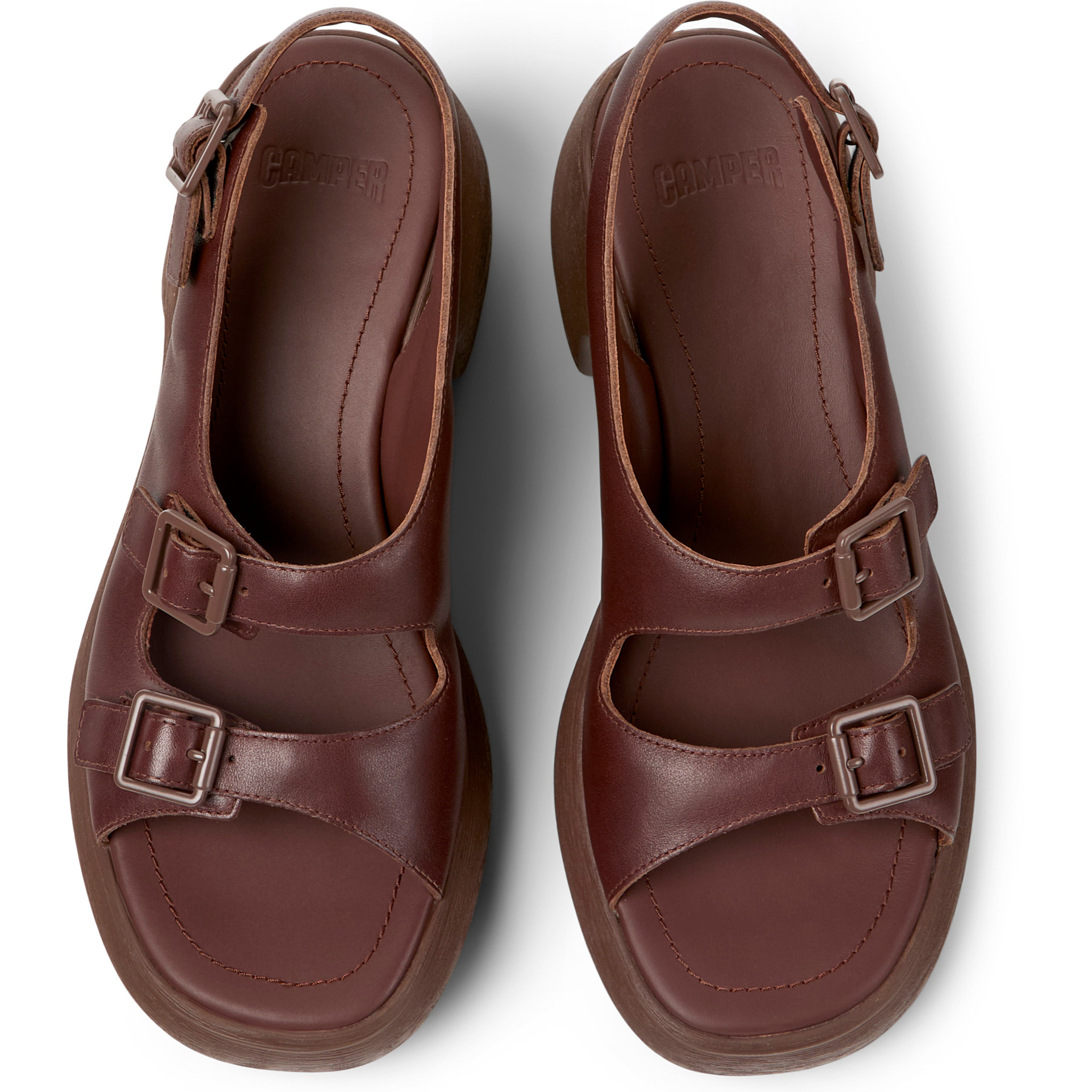 Sandalias - CAMPER Thelma - Marron - Cuero liso