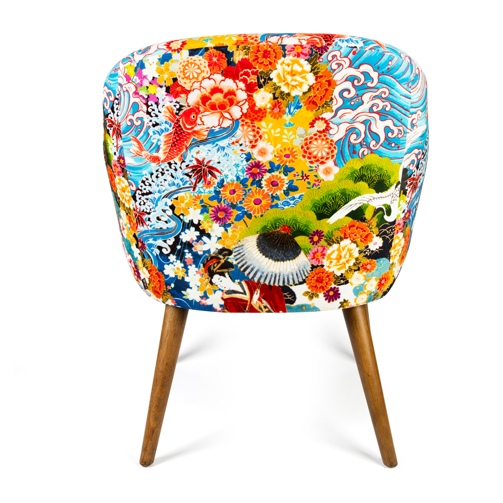 Poltrona Kimono Excelsa in poliestere e legno, 70,5 x 65 x 83 cm, multicolore