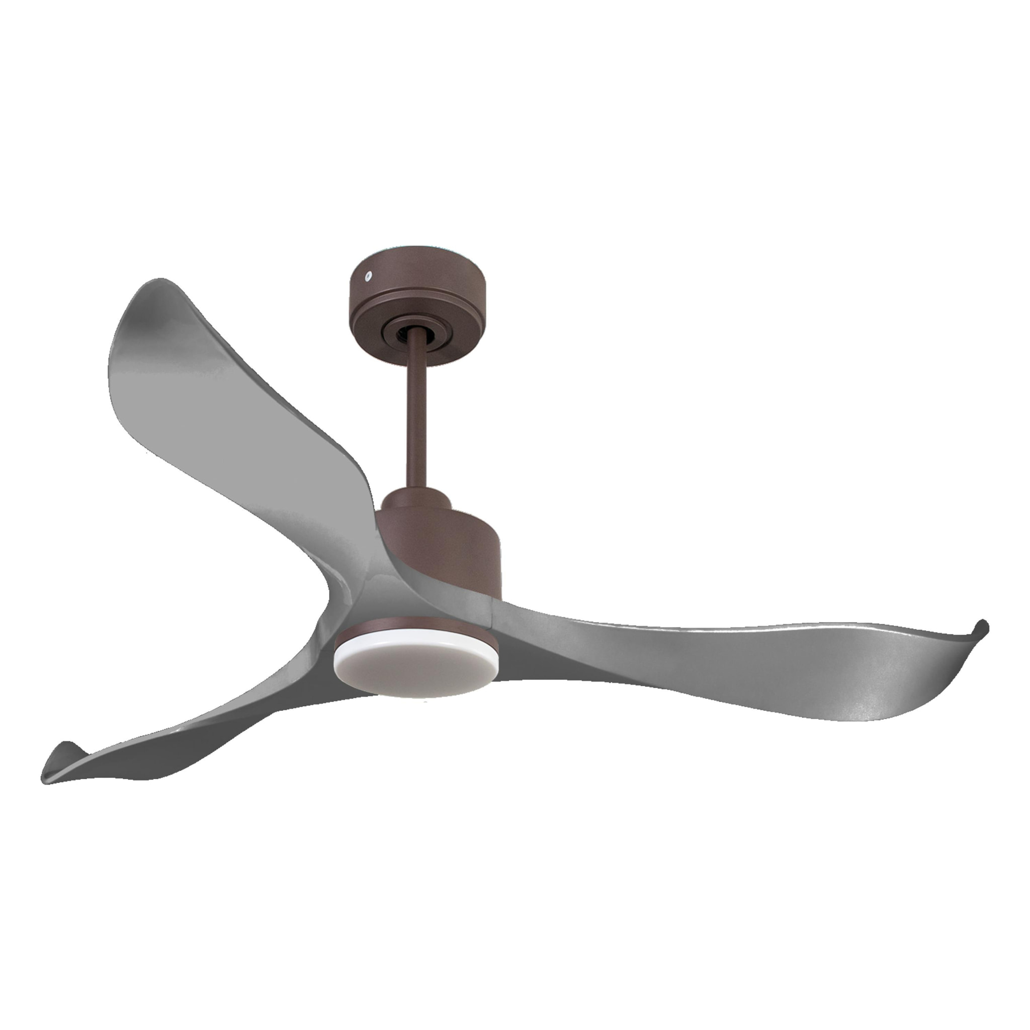 Ventilateur de plafond Réversible  Thermostat Dimmable Wifi Moteur à courant continu Toits en pente Télécommande Lumière à trois tons Mémoire