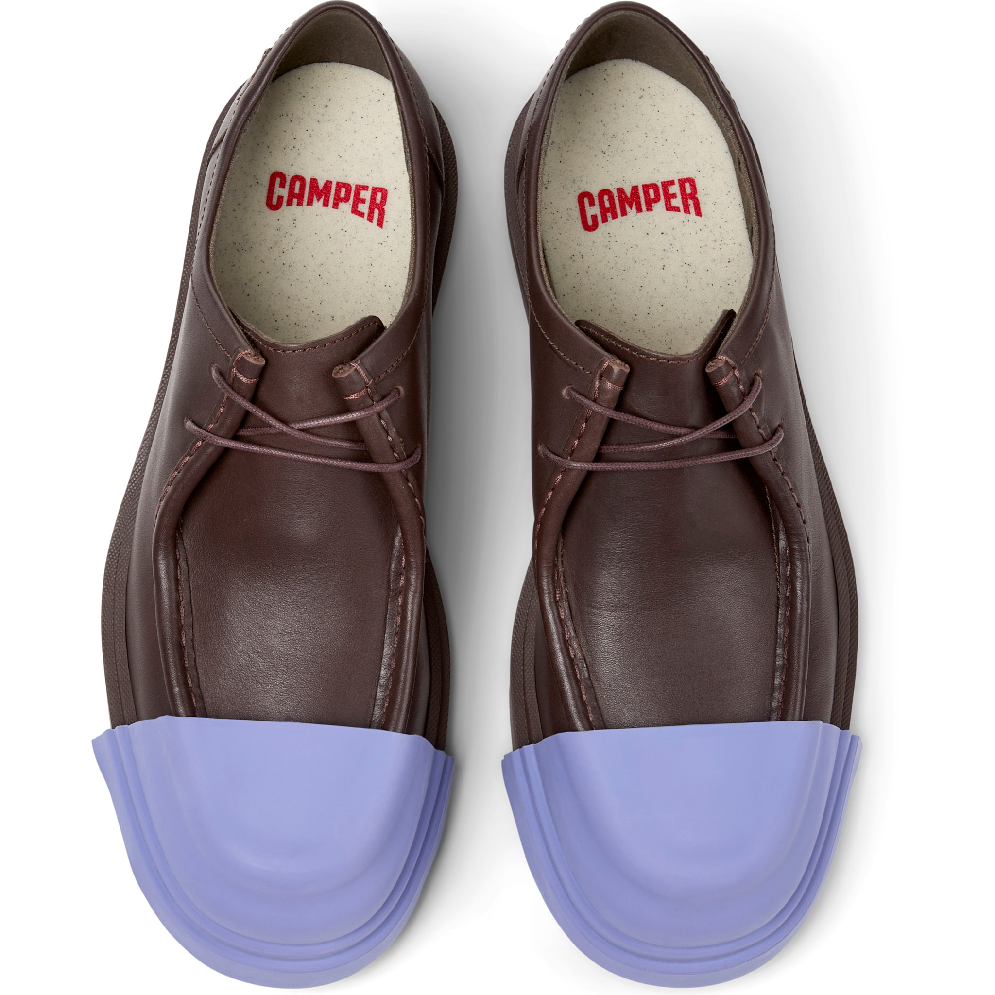 Zapatos de cordones - CAMPER Junction - Marron - Cuero liso