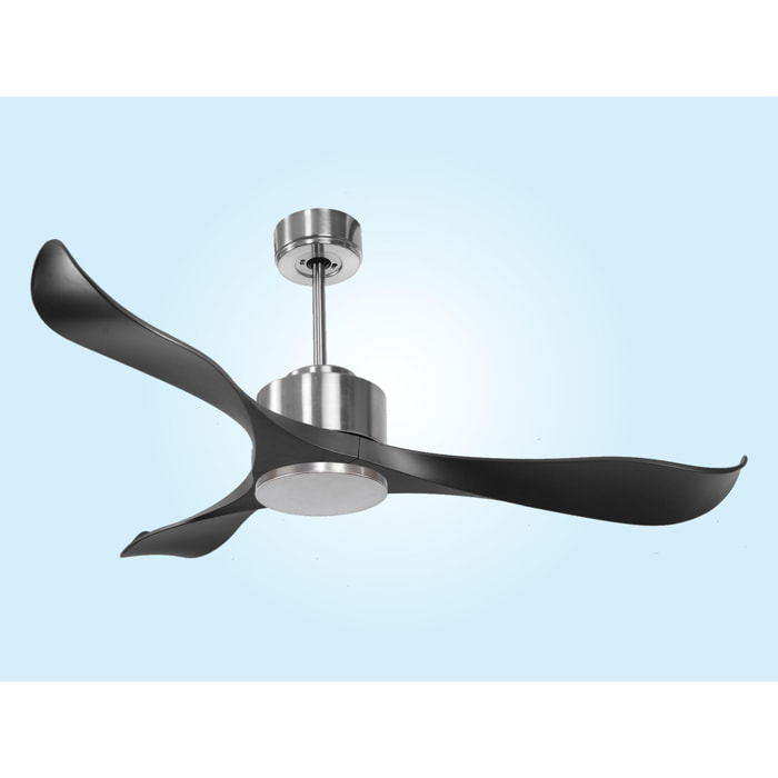 Ventilateur de plafond ø132 cm avec Wifi Réversible Hypersilence 40   W argent
