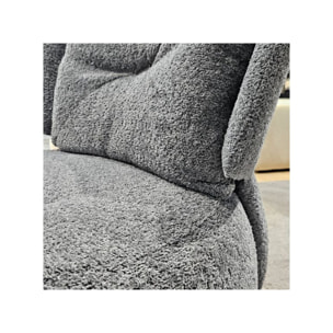 Fauteuil pivotant 360° en tissu bouclette - ORIGANO