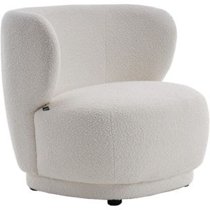 Fauteuil en tissu bouclette - ESTER