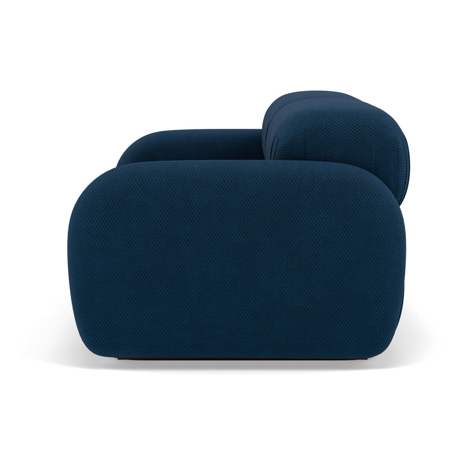 Penelope - canapé droit modulable 2 places en velours texturé - Bleu