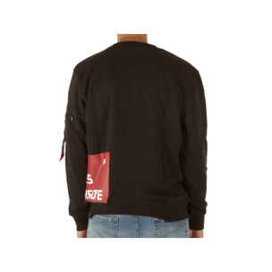 Felpe Alpha Industries Do not remove Sweater Black Nero