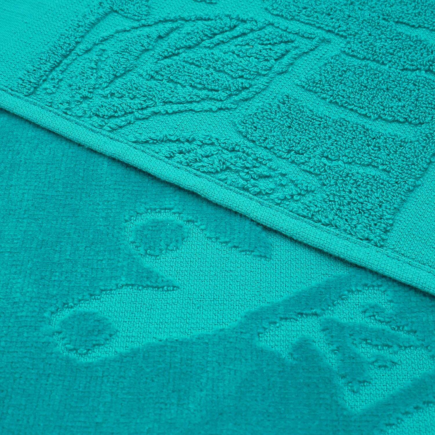 Serviette de plage éponge velours Jacquard ciselée - Kariba - 90x170cm - 340g/m²