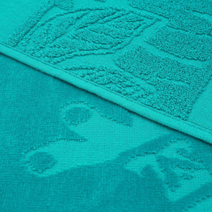 Serviette de plage éponge velours Jacquard ciselée - Kariba - 90x170cm - 340g/m²