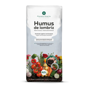 Humus de Lombriz 100% Natural Planeta Huerto 42 L
