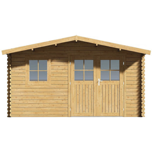 Abri de jardin bois "Belval" - 19 m² - 28 mm