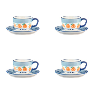Tasse NAPOLI 20cl et soucoupe Ø15cm - 8 pièces - Agrume