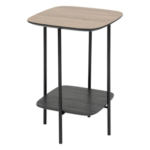 Table d’appoint 1 étagère "Hodia" noir 60x40x40cm