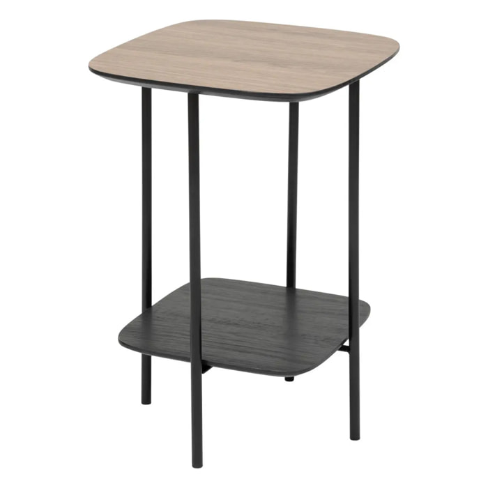 Table d’appoint 1 étagère "Hodia" noir 60x40x40cm