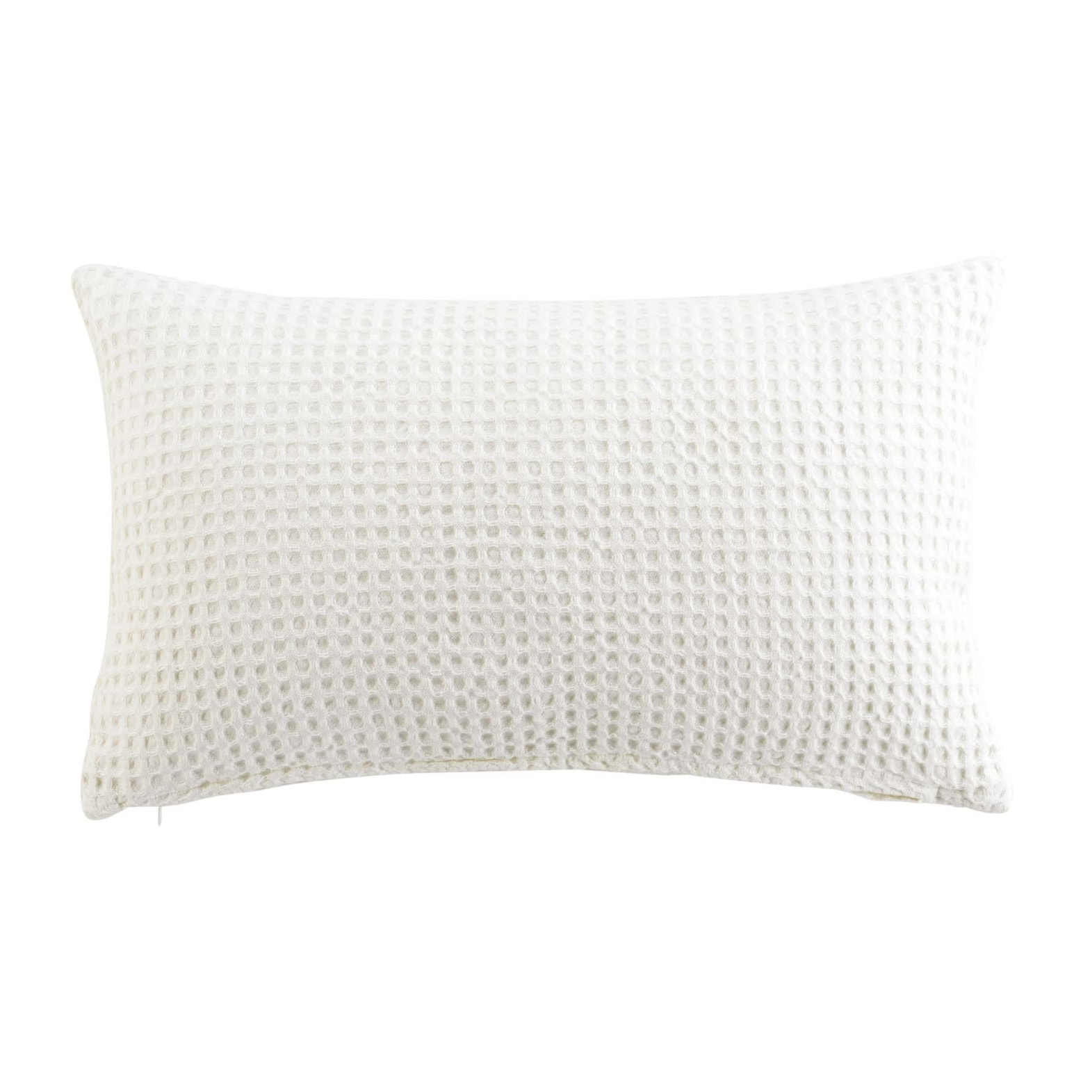 Coussin déhoussable en nid d'abeille - Blanc