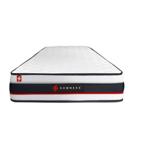 Ensemble Matelas Sommier 90x190 cm - Sommier Noir (déjà monté) - Form