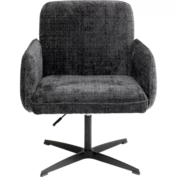 Chaise avec accoudoirs pivotante Tabea grise Kare Design
