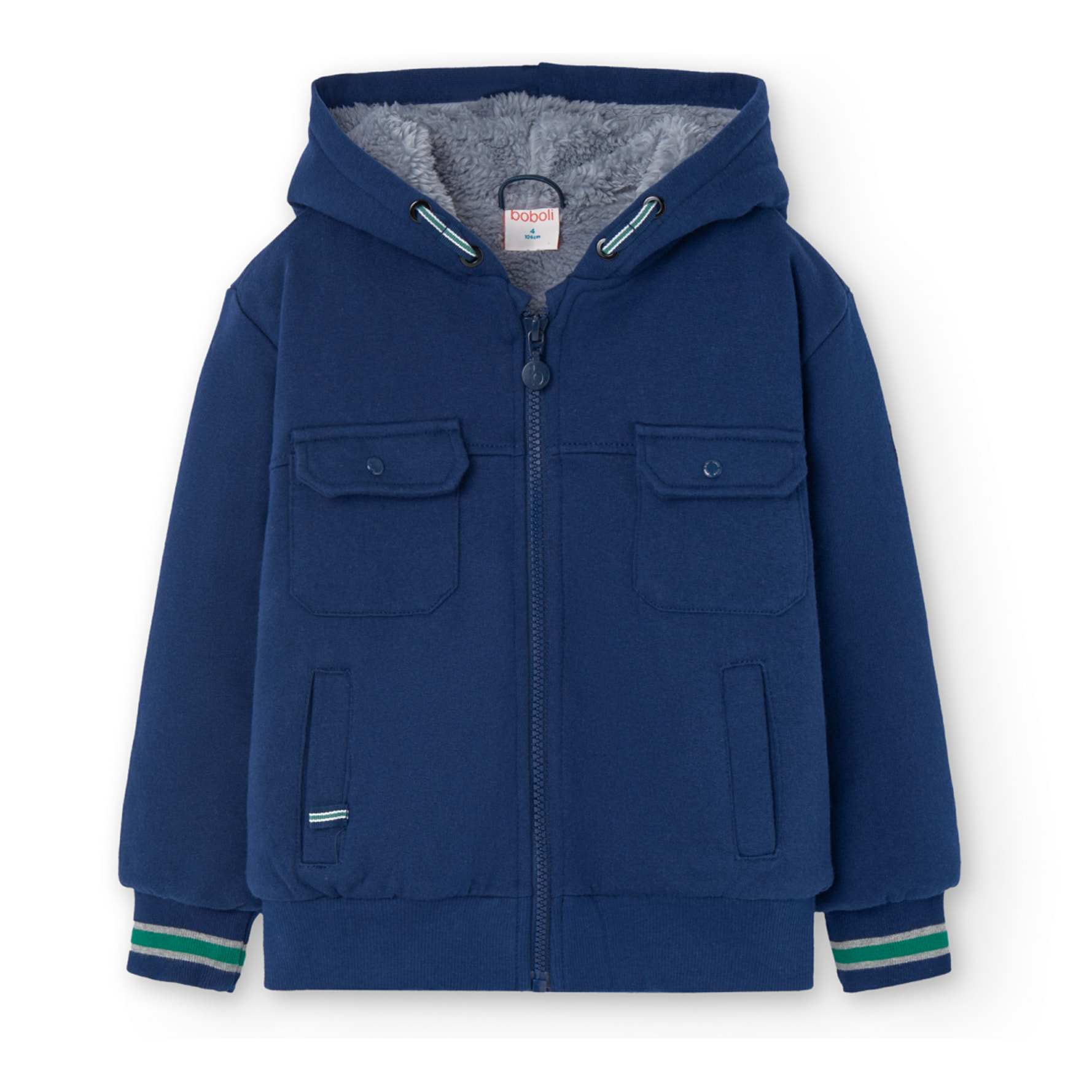 Cazadora felpa con capucha de niño -BCI