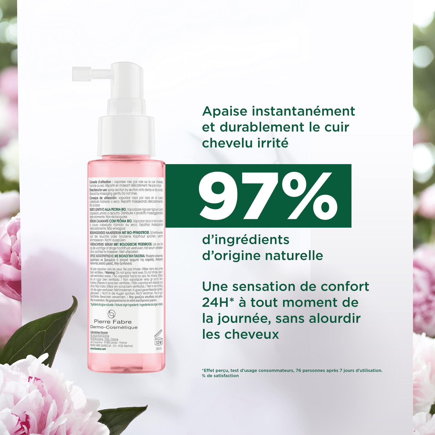 Pivoine Bio - Sérum Apaisant - Cuir chevelu irrité - 100 ml