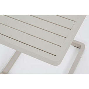 Set di 2 tavolini rettangolari KONNOR in alluminio bianco KONNOR in alluminio beige