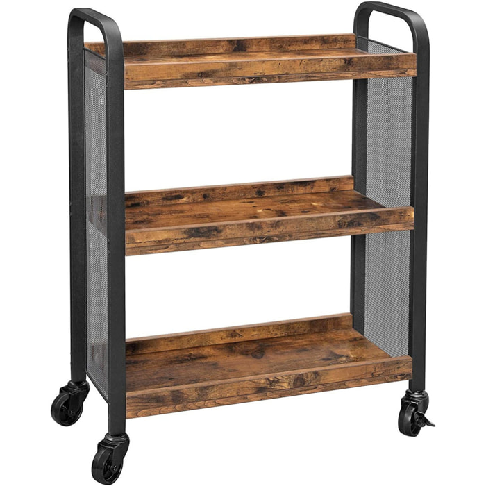 Carrello da cucina industrial Nashville in legno e metallo