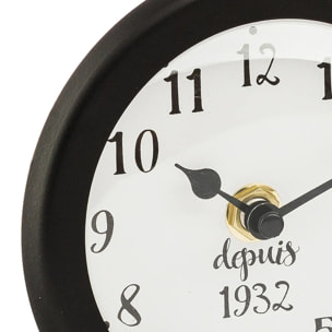 Horloge vélo à poser métal noir H18cm