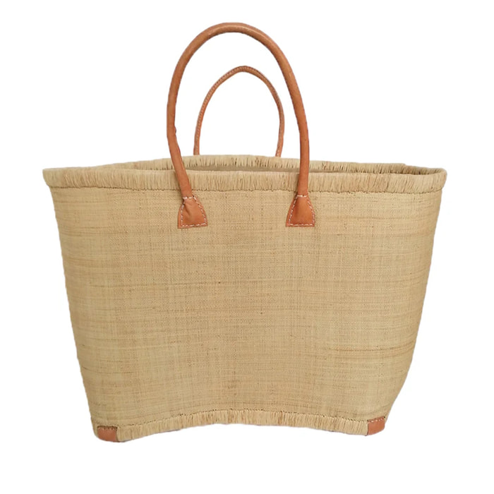 Panier artisanal de Madagascar - Morondova GM Naturel avec pochon