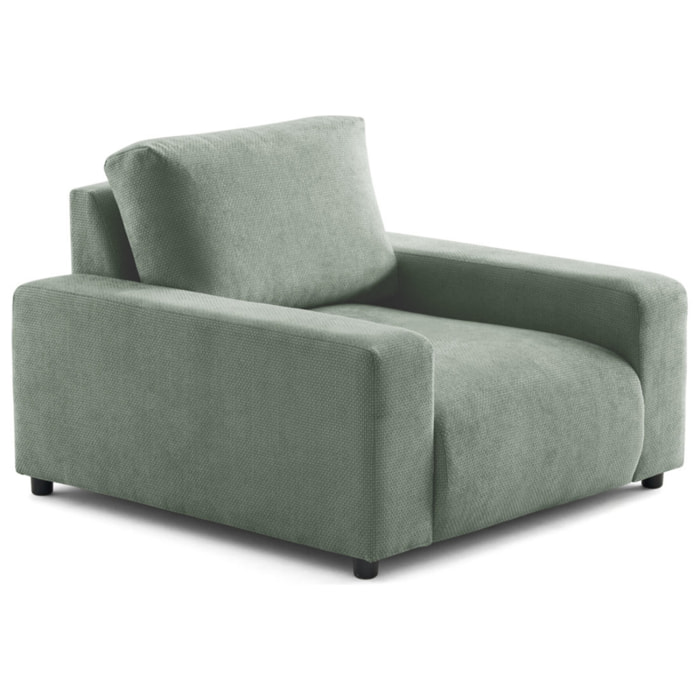 Pivoine - fauteuil en velours texturé - Vert