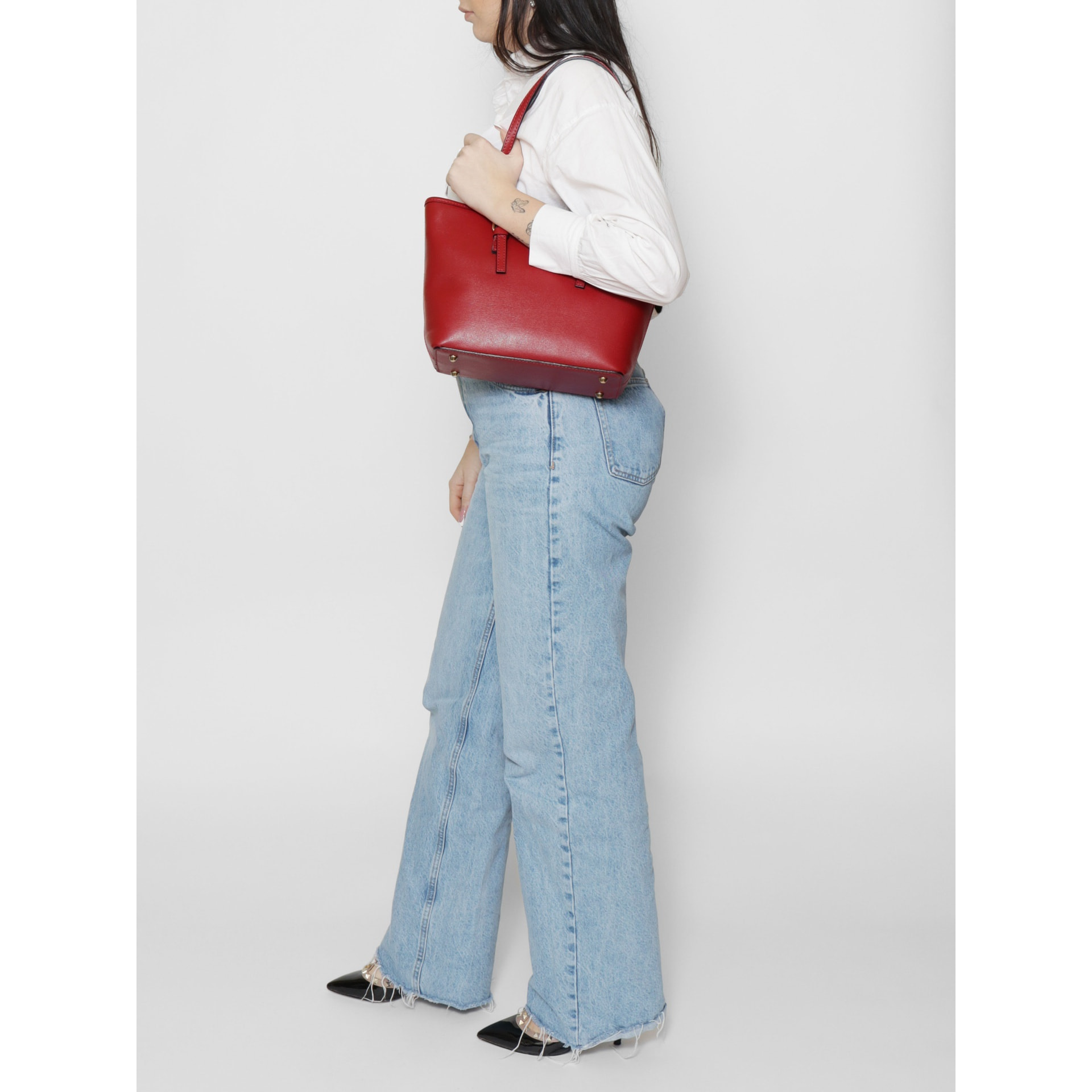 Borsa a spalla da donna - Modello Chantal - Vera pelle - 26.0 x 23.0 x 12.0 cm