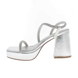 Marina Galanti Scarpe Donna Sandalo Jewel Platform Tacco 9 MG S24A015 Silver