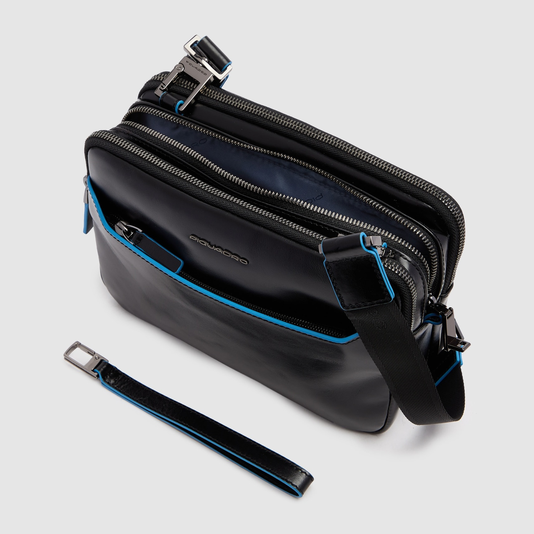 Piquadro Pochette uomo con chiusura a impronta digitale