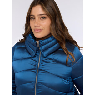 Fiorella Rubino - Piumino con collo alto - Blu