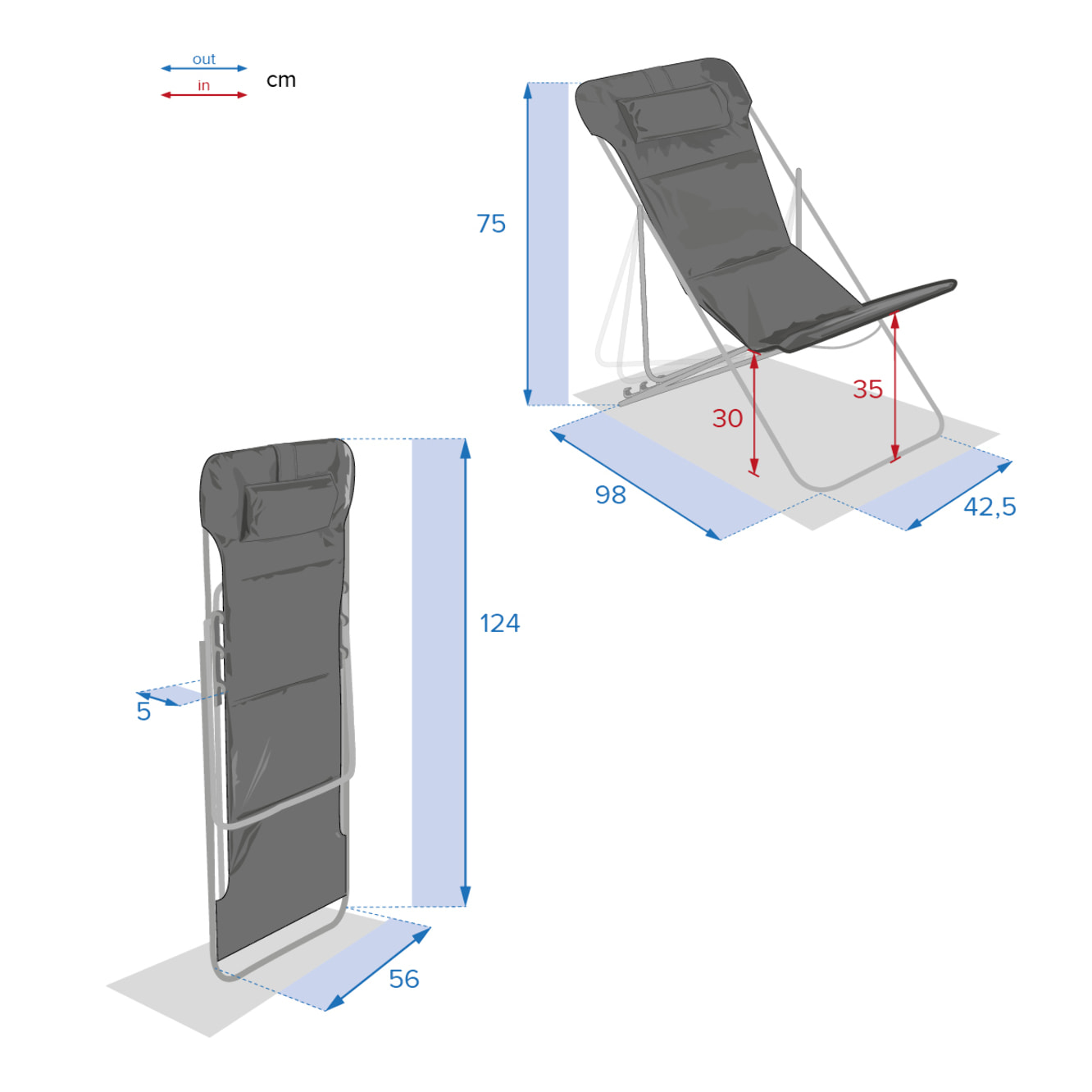 Chilienne de jardin pliante Bilbao Lagon