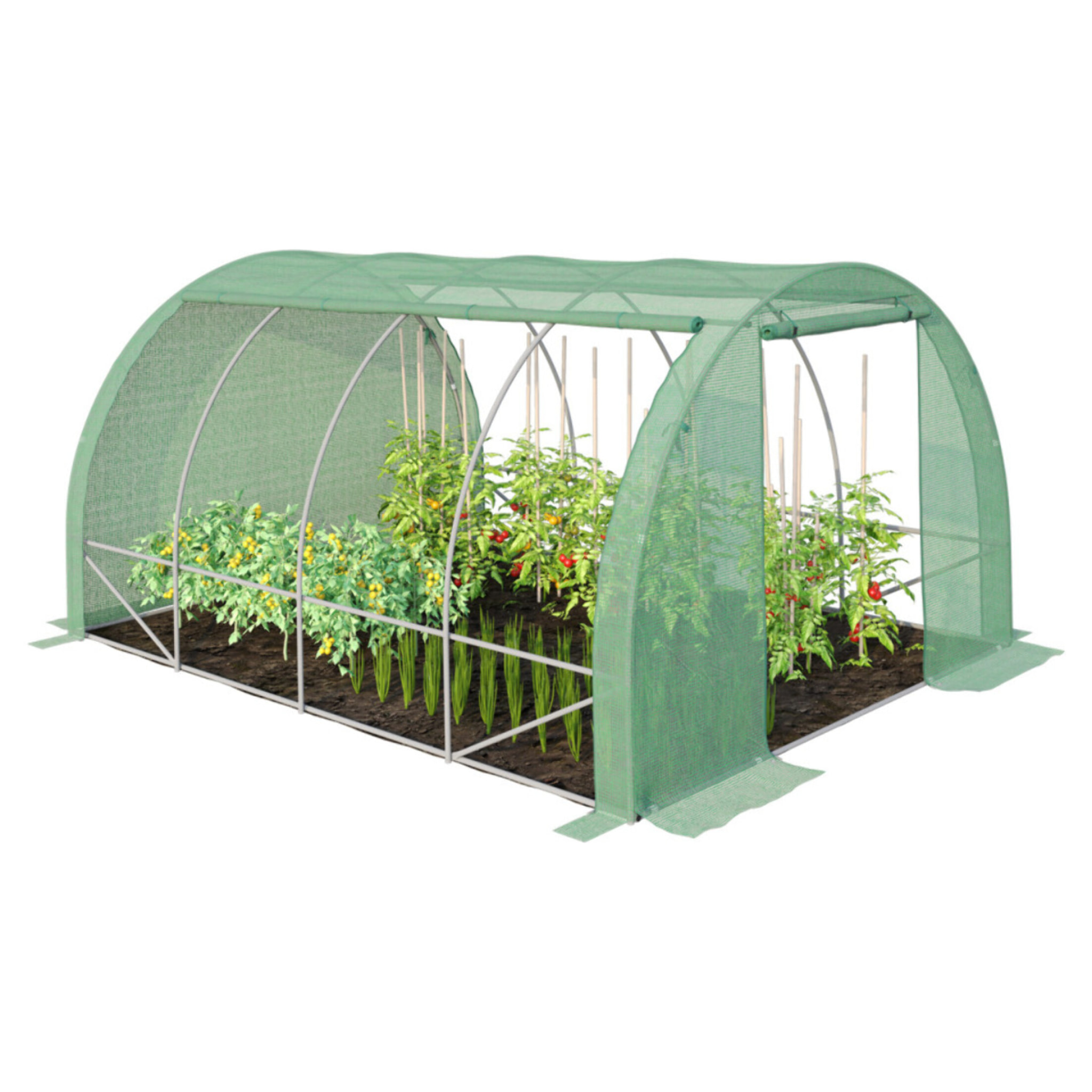 Serre tunnel verte 3x4m toutes saisons
