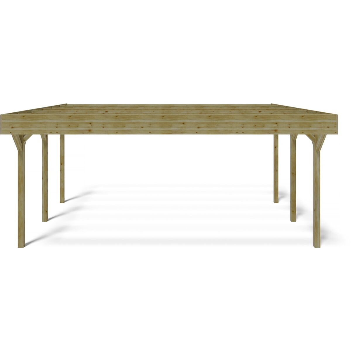 Carport double voiture " Solar Double  " - 30 m² - 6.06 x 5.02 x  2.72 m