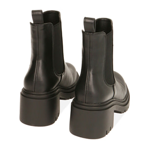 Chelsea boots neri, tacco 5,5 cm