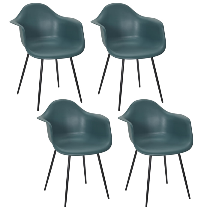 Fauteuil Gustav Bleu - Lot De 4