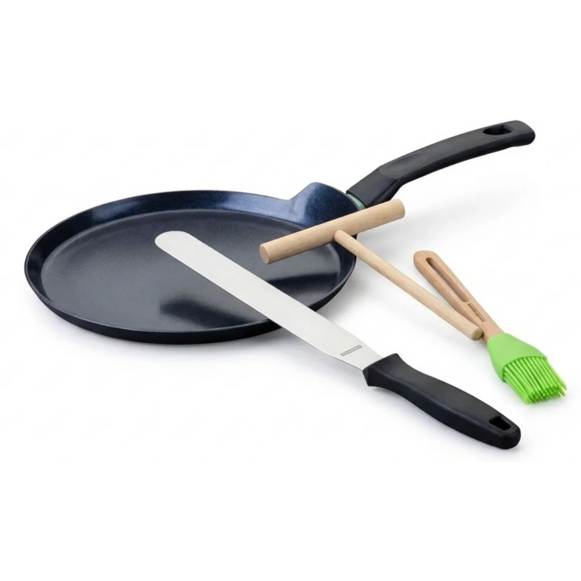 Set chandeleur crêpière 26 cm et 3 ustensiles Fackelmann Brandao