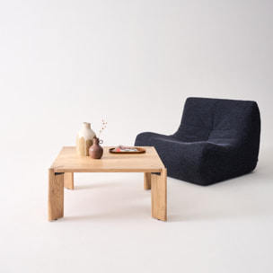 Table basse exotique carrée bois massif REVA