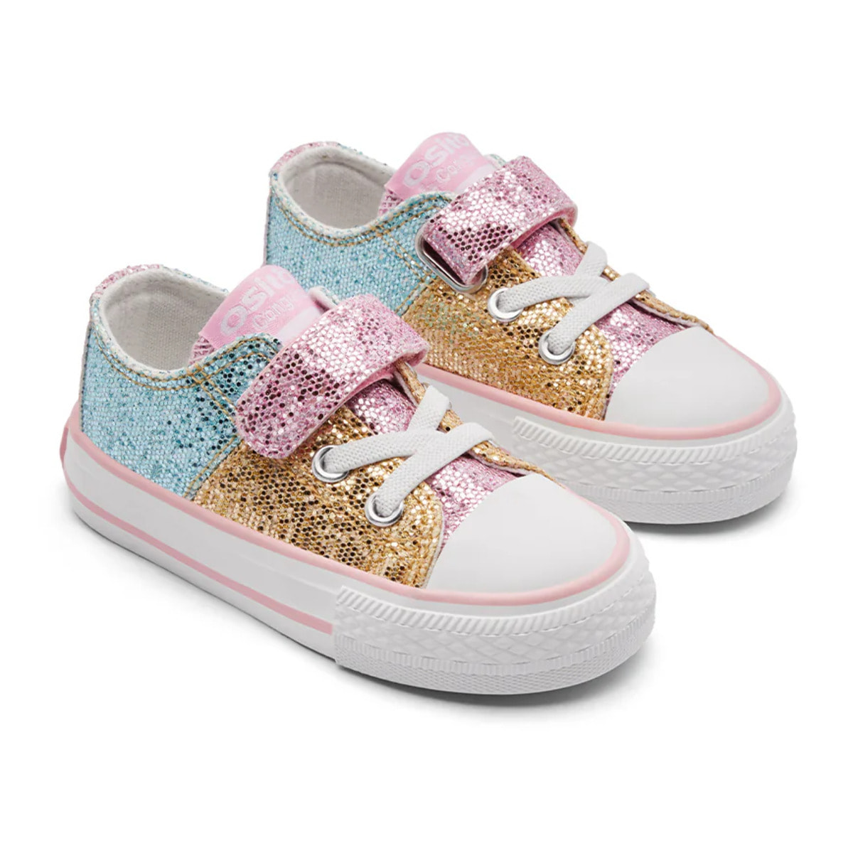 Zapatillas Bajas de Niña Estampado Glitter Multicolor