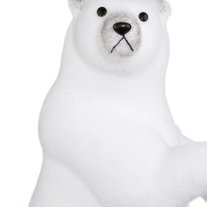 Décoration Noël, Ours debout Floqué  H.50CM