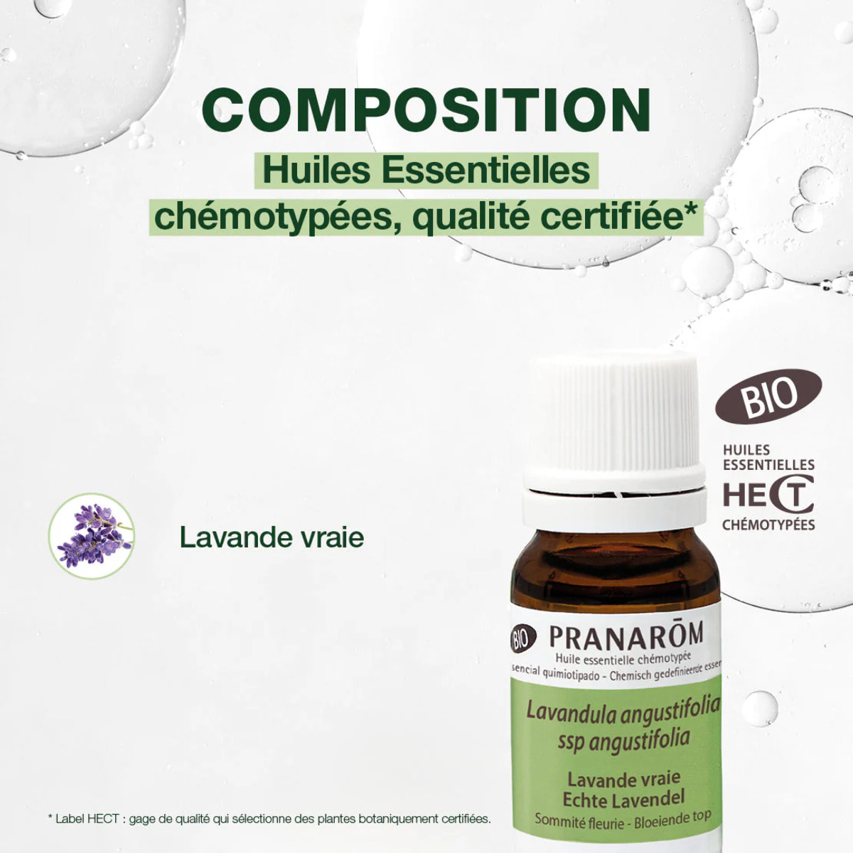 Pranarom - Huile Essentielle de Lavande vraie - Bio - 10 ml