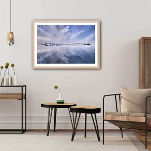 Affiche paysage Une Journee en Arctique Affiche + cadre en bois - Chêne