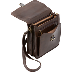 Borsa a tracolla  da uomo In Vera pelle Made in Italy 26x23,5x9 cm