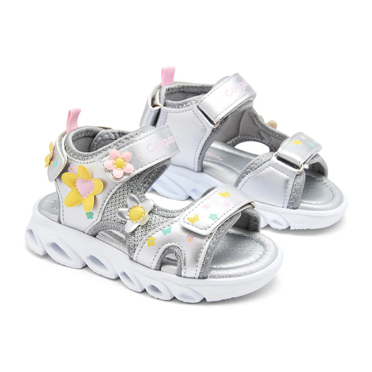 Sandalias de Luces de Niña con Detalles de Mariposa