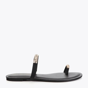 Scarpa bassa in tessuto grosgrain con inserto logo