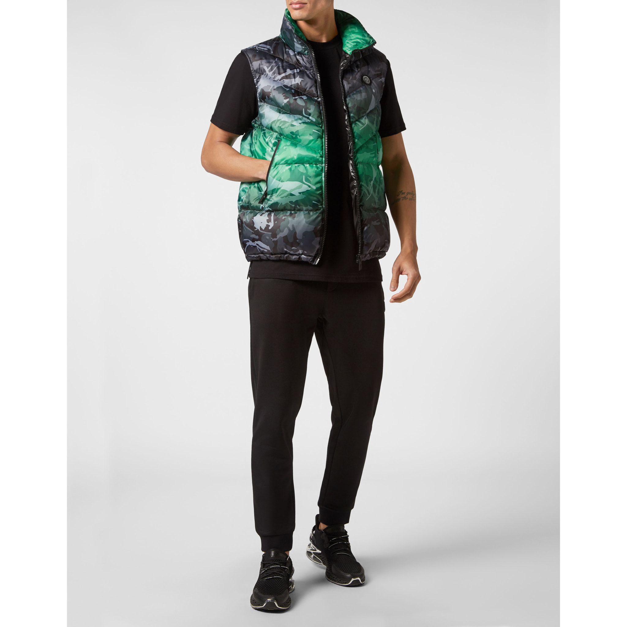 PLEIN SPORT Gilet corto CAMOUFLAGE