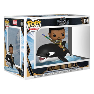 Black Panther: Wakanda Forever Pop! Rides Super Deluxe Vinile Figura Namor Con Orca 15 Cm Funko