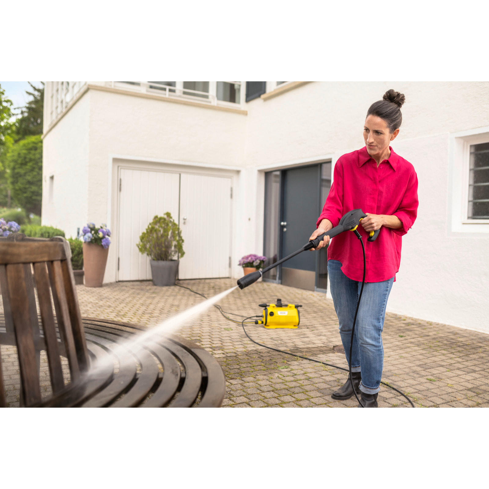 Nettoyeur haute pression Karcher K 3 Horizontal Plus - Pression 120 bar- Débit 380 l/h- Position horizontale stable