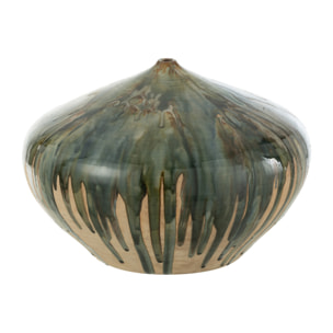 J-Line vase Bas Peinture - céramique - naturel/vert -  Ø 36 cm