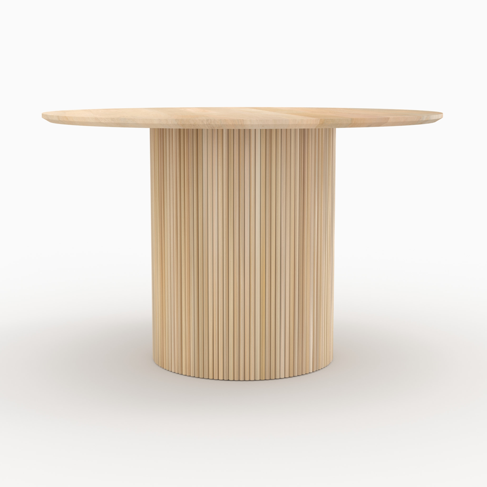 Table ronde 4 personnes en bois de manguier D120 cm - Agathe