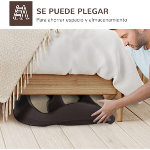 Escalera para Perros de 3 Peldaños Plegable Escalón de Plástica para Mascotas con Alfombras Antideslizantes para Cama Sofá Carga 15 kg 49x38x38 cm Marrón